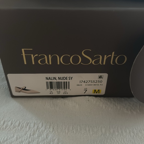 Franco Sarto Beige Pointed Toe Flats - Picture 4 of 4